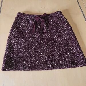 Loft burgandy mini skirt women's size XS